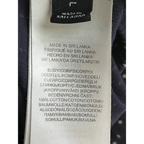 Lauren Ralph Lauren Pajamas Womens Large Shorts Navy Blue Polka Dot Preppy Sleep - Picture 9 of 10